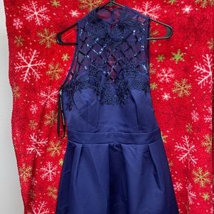“Little Mistress” Navy Blue After 5 Party Dress